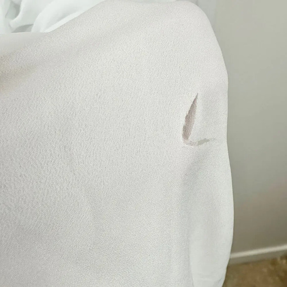 J. Crew Elena Shirtdress Chiffon White Midi A Line Minimalist Sheer US 0 NWT - Picture 15 of 15